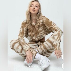 Talentless Tiger Wash Mocha Womens Sweatpant Joggers Small